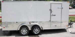 Enclosed Trailer 7’x16′ – V-Nose Motorcycle Lawn Mower Storage - Image 10