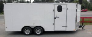 Enclosed Trailer 8.5’x18′ White – Equipment Car Bike Hauler Storage - Image 5