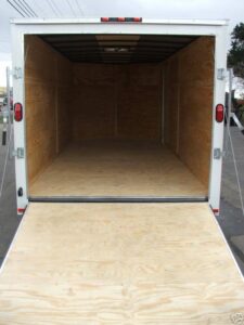 Enclosed Trailer 7’x14′ White – V-Nose Lawn Mower Cargo Trailer Storage - Image 8