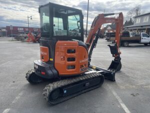 2026 Hitachi ZX35U-5N (CAB ANGLE) Angle blade, cab, heat, A/C, 5’8″ stick, thumb, coupler, and dig bucket included - Image 6