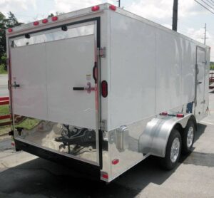 Enclosed Trailer 7’x16′ – V-Nose Motorcycle Lawn Mower Storage - Image 16