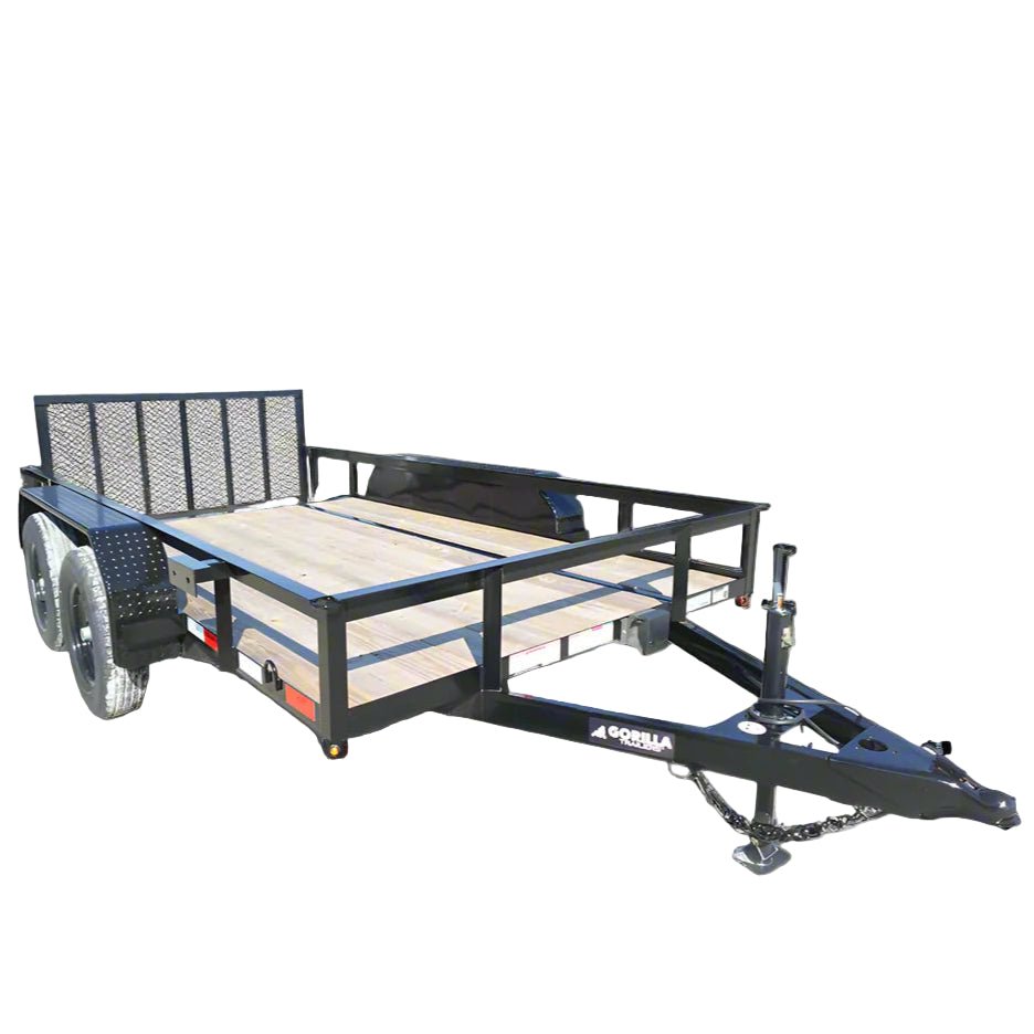 6’4″ x 12 Double Axle Utility Trailer Powder Coated Dovetail (2) 3500lb Axles 6’4″ x 12 Double Axle Utility Trailer Powder Coated Dovetail (2) 3500lb Axles - Image 1