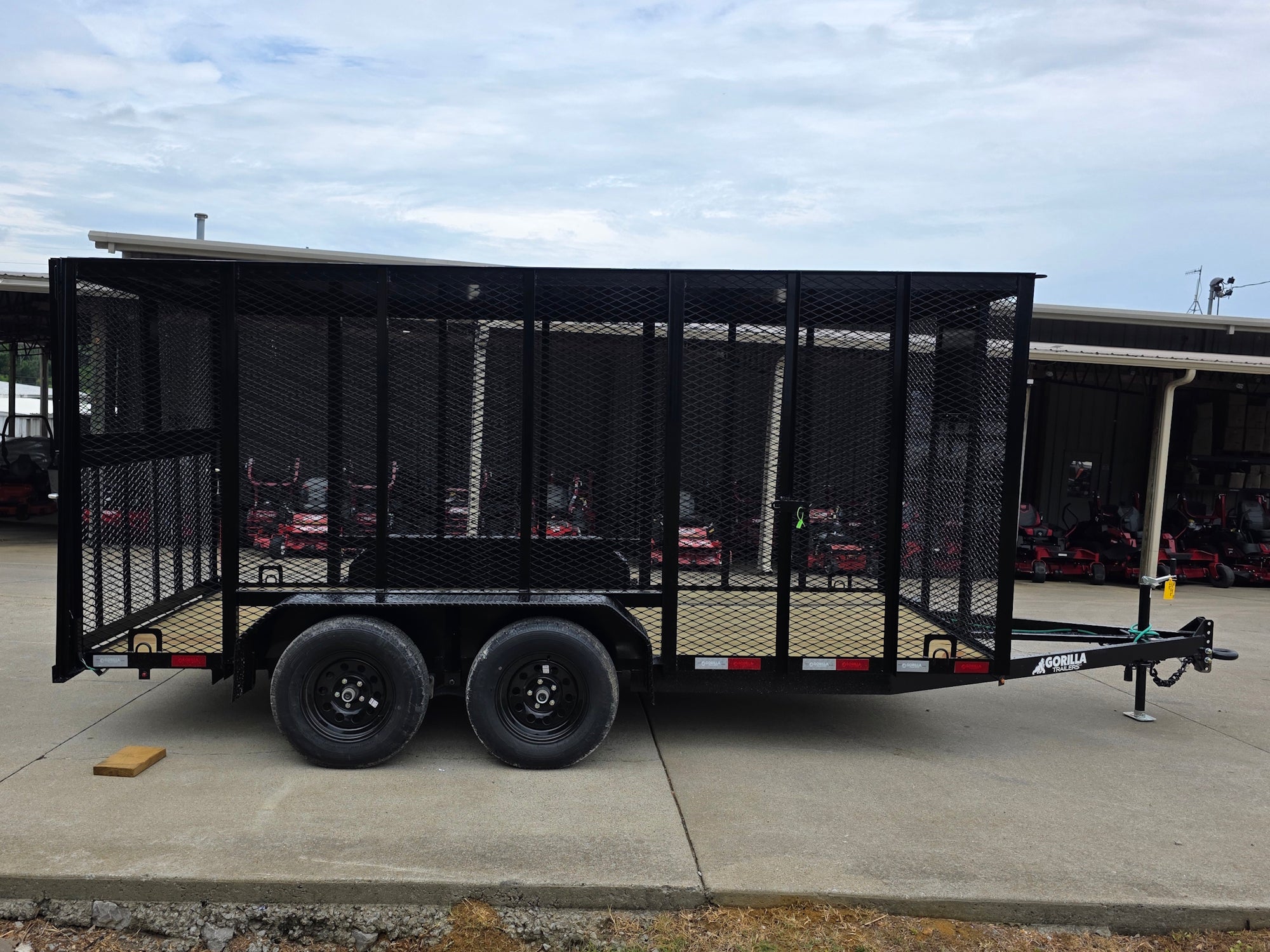 6.4×14 Straight Deck Utility Trailer 6ft Mesh Sides with Metal Roof (2) 3,500lb Axles - Image 6