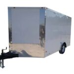 8.5×12 V-Nose Enclosed Trailer 3,500lb Axle Storage