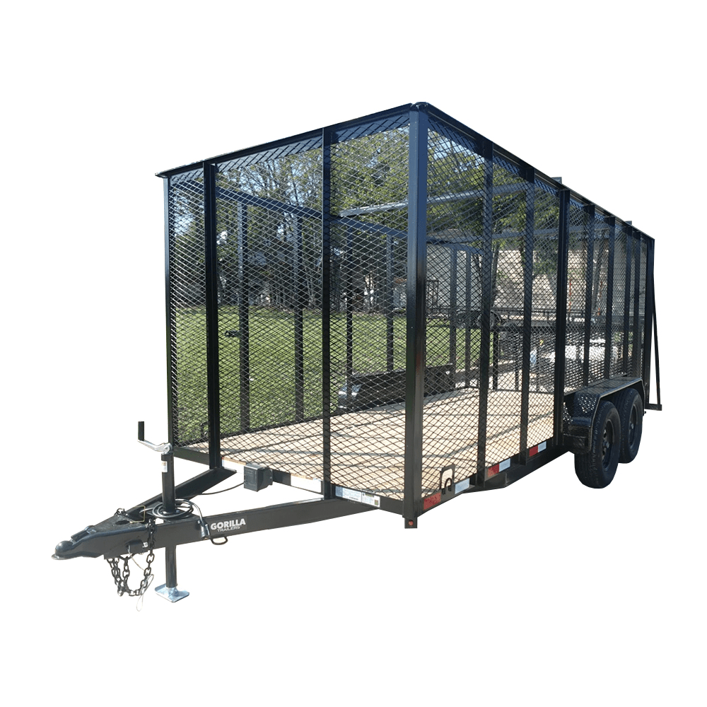 6.4×16 Dovetail Utility Trailer 6ft Mesh Sides (2) 3,500lb Axles 6.4×16 Dovetail Utility Trailer 6ft Mesh Sides (2) 3,500lb Axles - Image 1