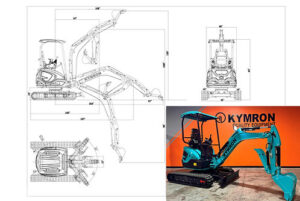 KYMRON® XH24 Mini Excavator (w/ Kubota Diesel Engine) - Image 14