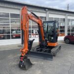 2026 Hitachi ZX35U-5N (CAB ANGLE) Angle blade, cab, heat, A/C, 5’8″ stick, thumb, coupler, and dig bucket included