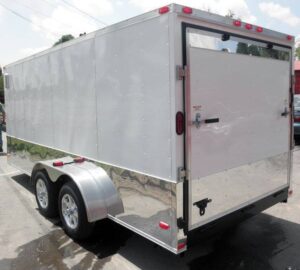 Enclosed Trailer 7’x16′ – V-Nose Motorcycle Lawn Mower Storage - Image 15