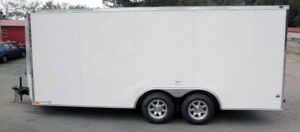 Enclosed Trailer 8.5’x18′ White – Equipment Car Bike Hauler Storage - Image 4