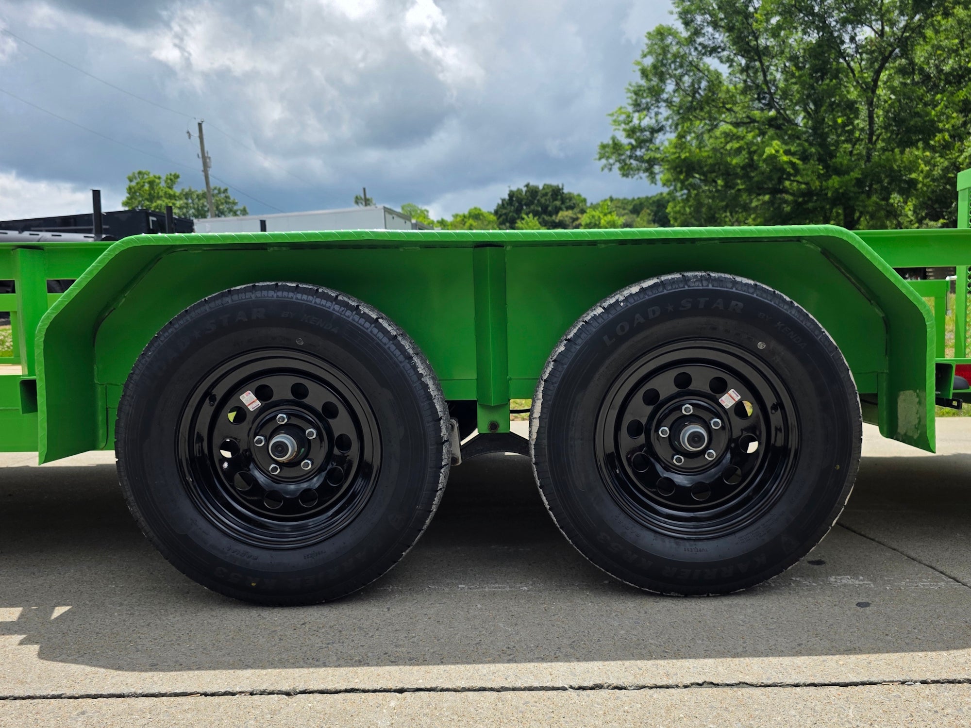 6’4″ x 16′ Utility Trailer Double Axle Dovetail with Gate Powder Coated (2) 3500lb 2-Brakes - Image 22