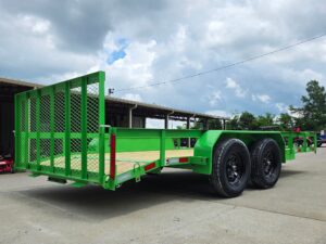 6’4″ x 16′ Utility Trailer Double Axle Dovetail with Gate Powder Coated (2) 3500lb 2-Brakes - Image 5