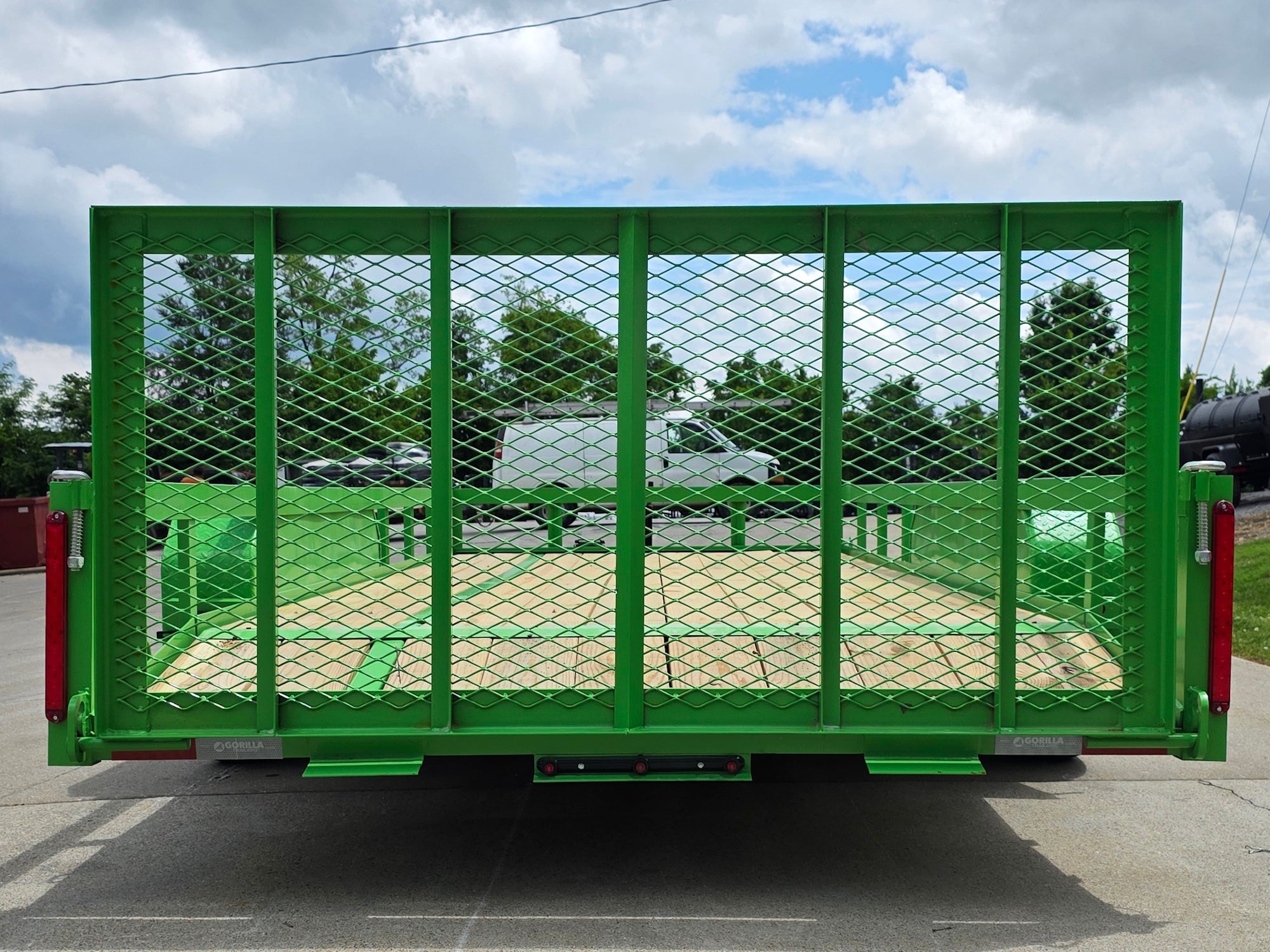 6’4″ x 16′ Utility Trailer Double Axle Dovetail with Gate Powder Coated (2) 3500lb 2-Brakes - Image 4