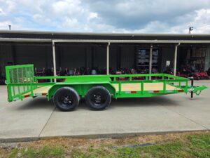 6’4″ x 16′ Utility Trailer Double Axle Dovetail with Gate Powder Coated (2) 3500lb 2-Brakes - Image 6