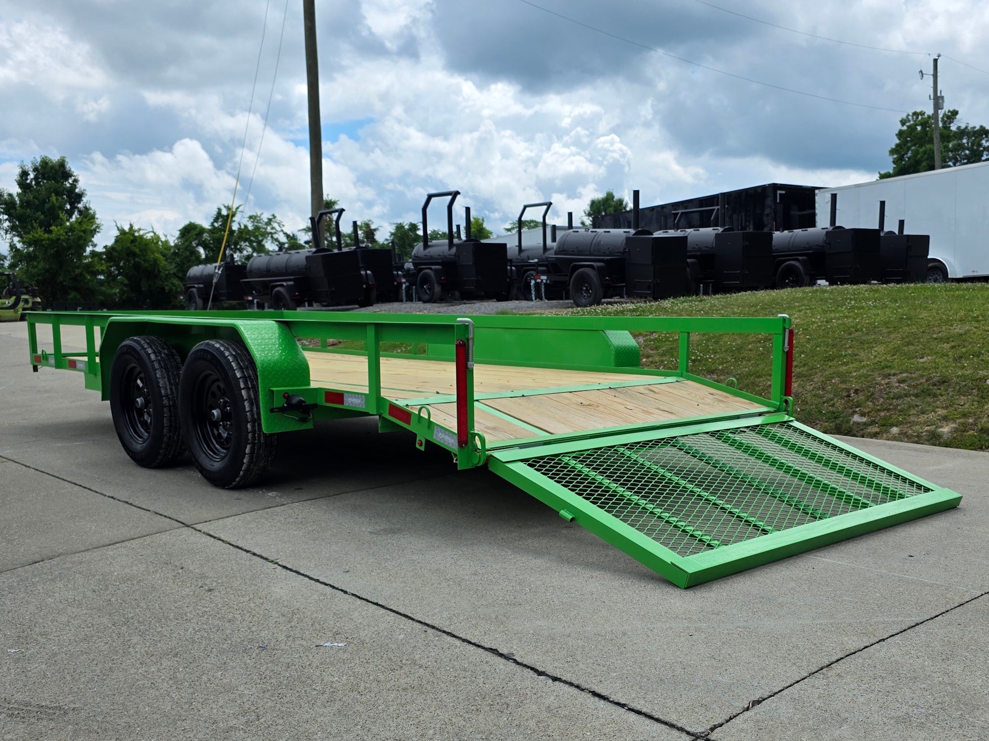 6’4″ x 16′ Utility Trailer Double Axle Dovetail with Gate Powder Coated (2) 3500lb 2-Brakes - Image 11