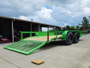 6’4″ x 16′ Utility Trailer Double Axle Dovetail with Gate Powder Coated (2) 3500lb 2-Brakes - Image 13