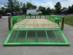 6’4″ x 16′ Utility Trailer Double Axle Dovetail with Gate Powder Coated (2) 3500lb 2-Brakes - Image 12