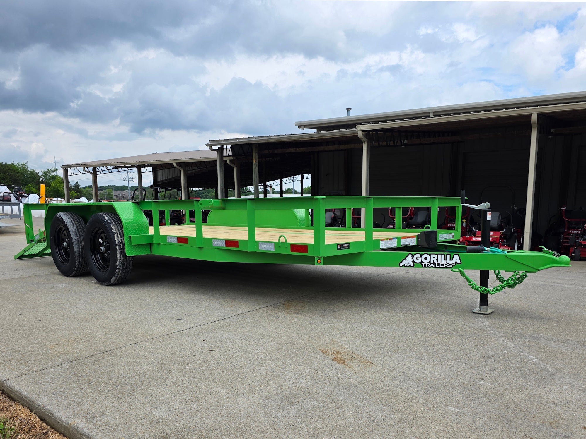 6’4″ x 16′ Utility Trailer Double Axle Dovetail with Gate Powder Coated (2) 3500lb 2-Brakes - Image 15