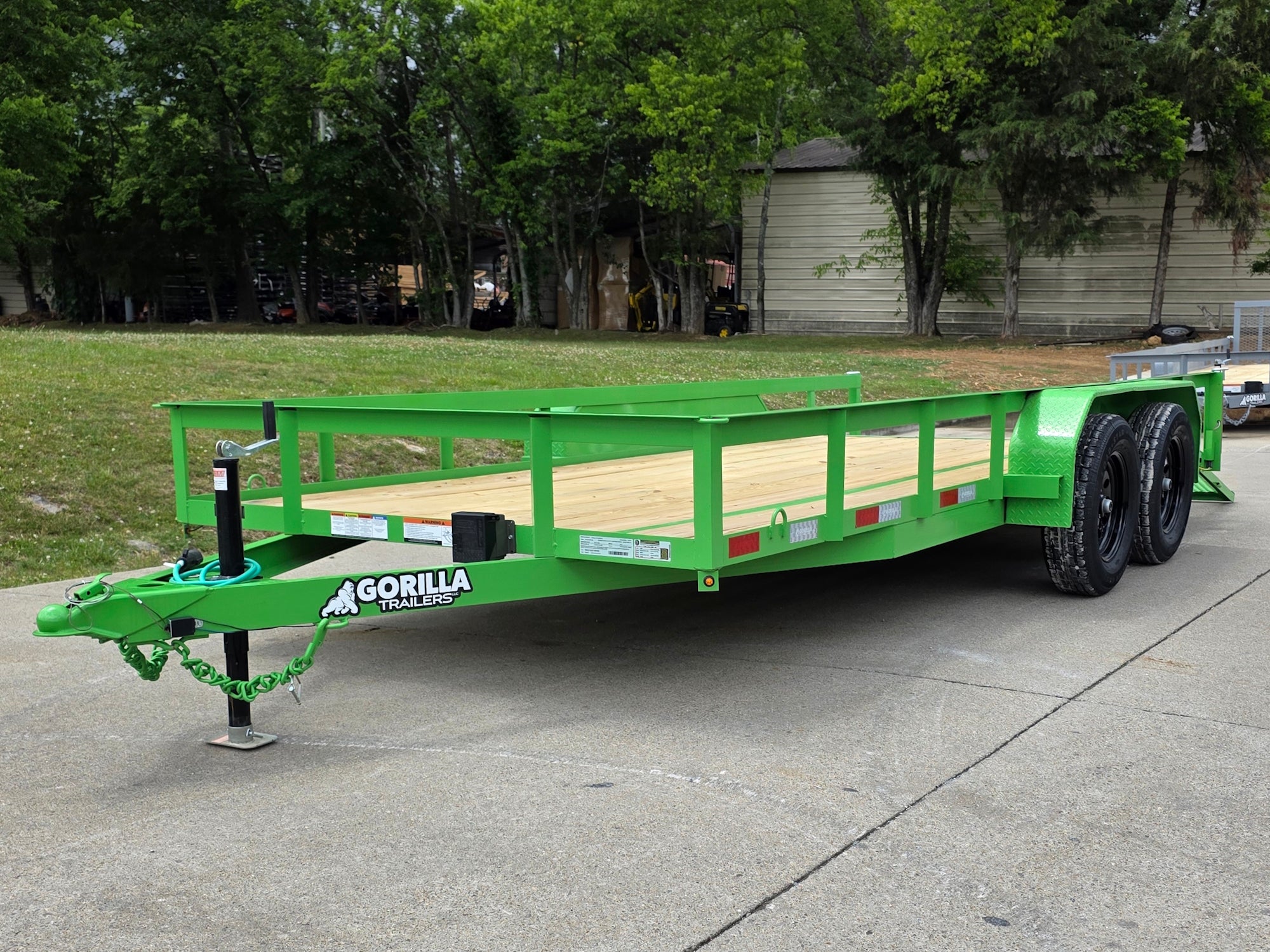 6’4″ x 16′ Utility Trailer Double Axle Dovetail with Gate Powder Coated (2) 3500lb 2-Brakes - Image 9
