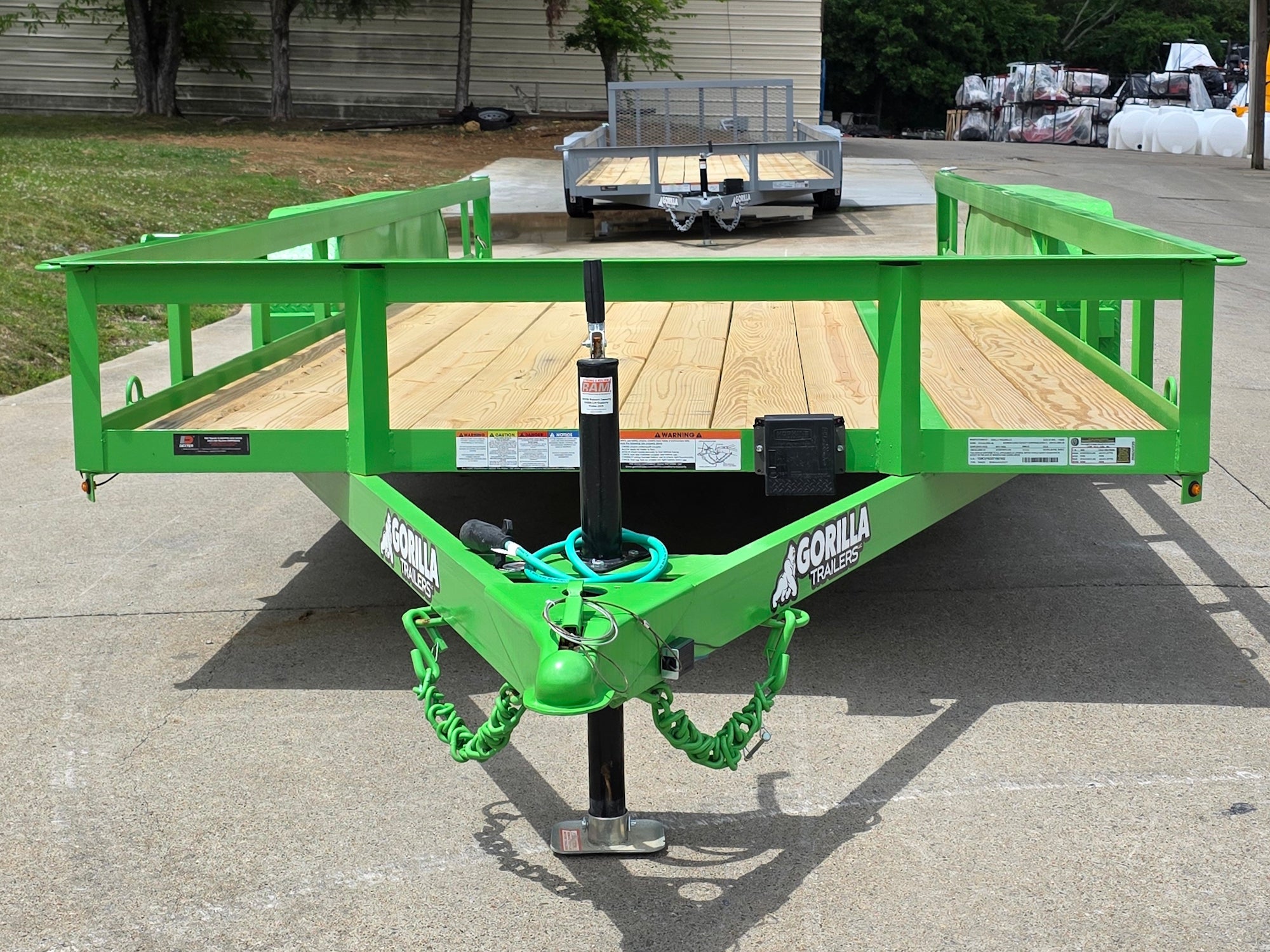 6’4″ x 16′ Utility Trailer Double Axle Dovetail with Gate Powder Coated (2) 3500lb 2-Brakes - Image 16