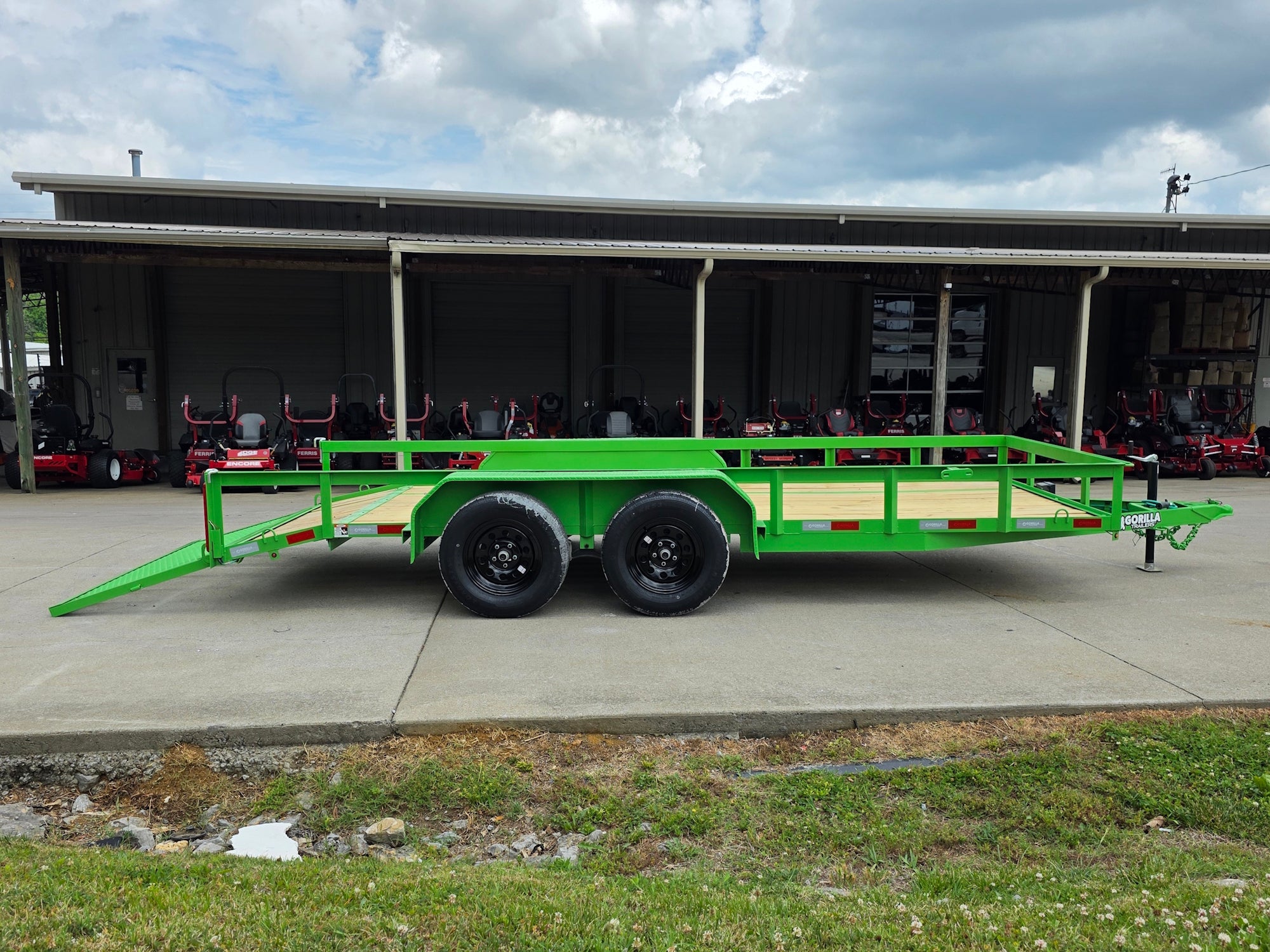 6’4″ x 16′ Utility Trailer Double Axle Dovetail with Gate Powder Coated (2) 3500lb 2-Brakes - Image 14
