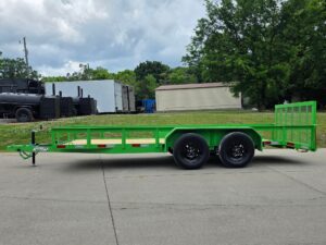 6’4″ x 16′ Utility Trailer Double Axle Dovetail with Gate Powder Coated (2) 3500lb 2-Brakes - Image 2