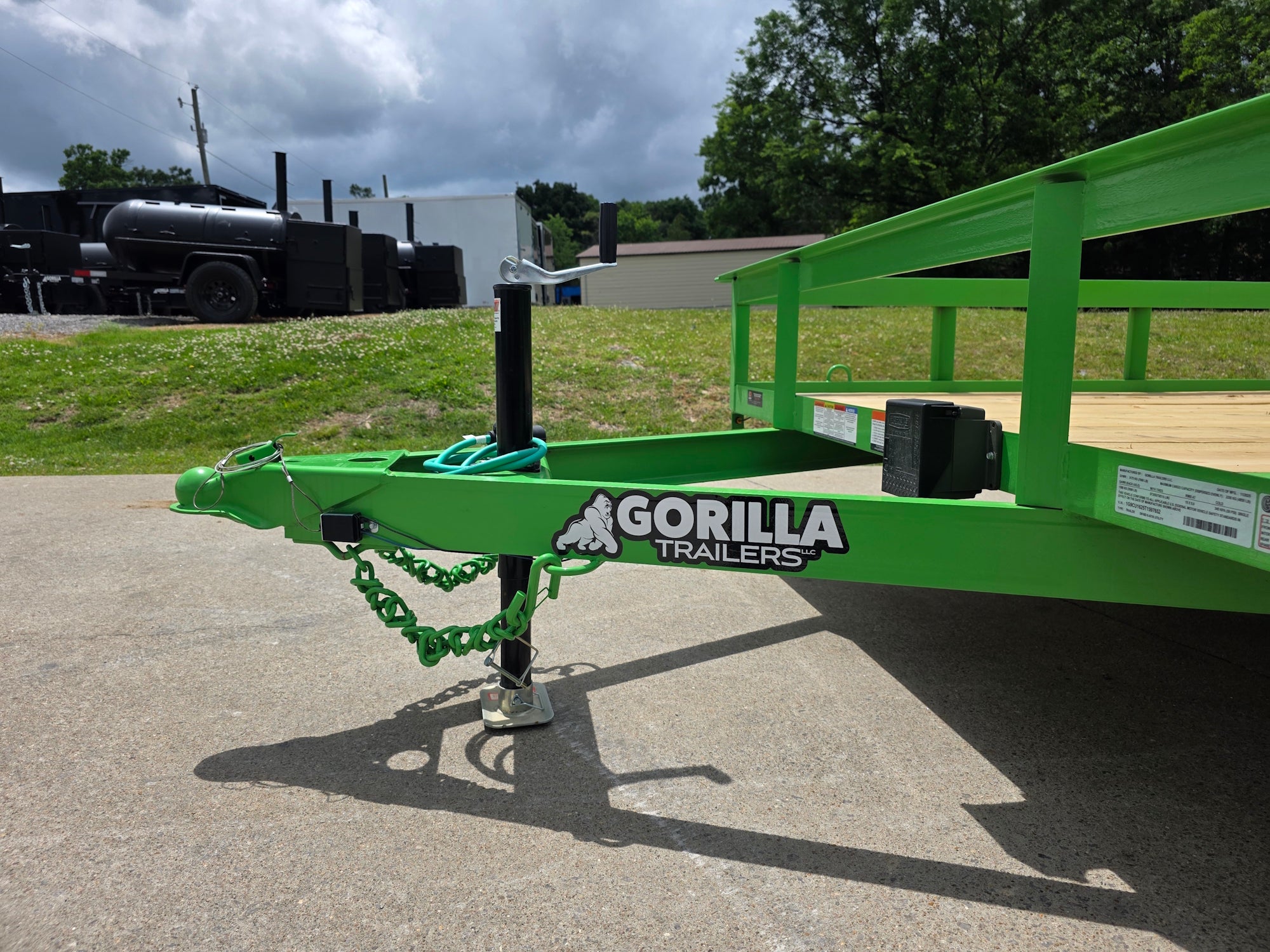 6’4″ x 16′ Utility Trailer Double Axle Dovetail with Gate Powder Coated (2) 3500lb 2-Brakes - Image 18