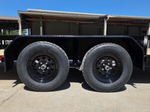 6’4″ x 16 Utility Trailer Double Axle Straight Deck With Gate Powder Coated (2) 3500lb Axles - Image 21