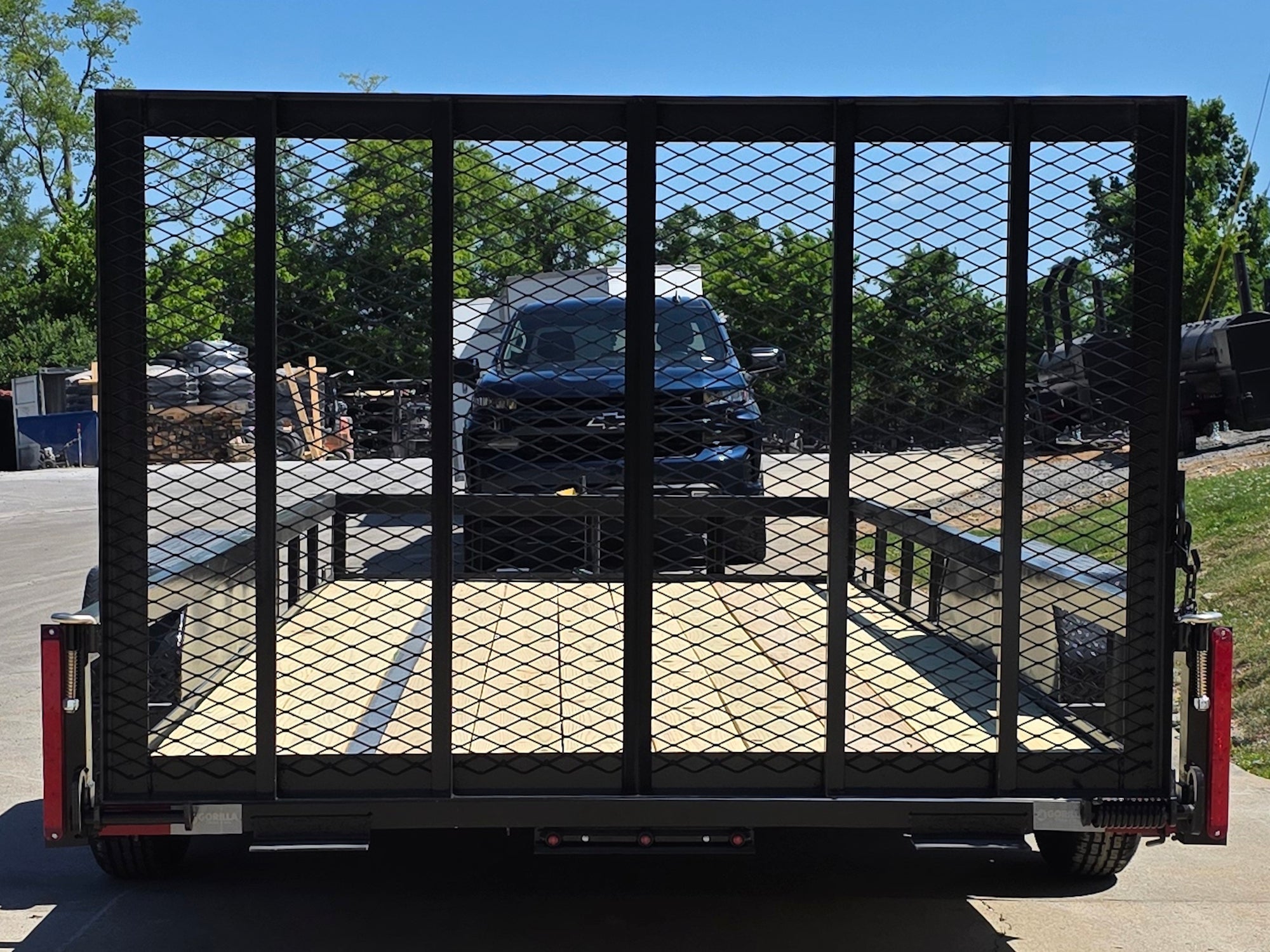 6’4″ x 16 Utility Trailer Double Axle Straight Deck With Gate Powder Coated (2) 3500lb Axles - Image 4