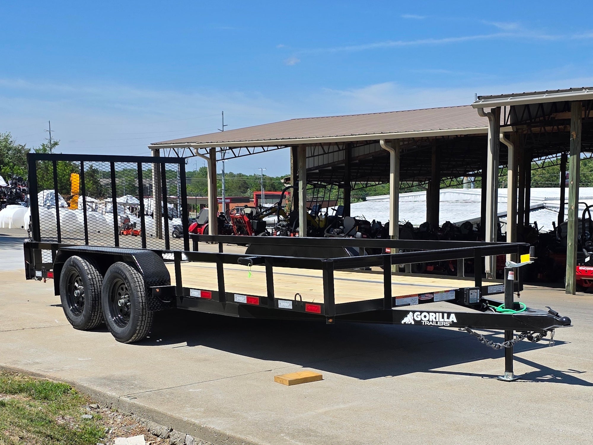 6’4″ x 16 Utility Trailer Double Axle Straight Deck With Gate Powder Coated (2) 3500lb Axles - Image 7