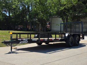 6’4″ x 16 Utility Trailer Double Axle Straight Deck With Gate Powder Coated (2) 3500lb Axles