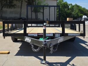 6’4″ x 16 Utility Trailer Double Axle Straight Deck With Gate Powder Coated (2) 3500lb Axles - Image 8