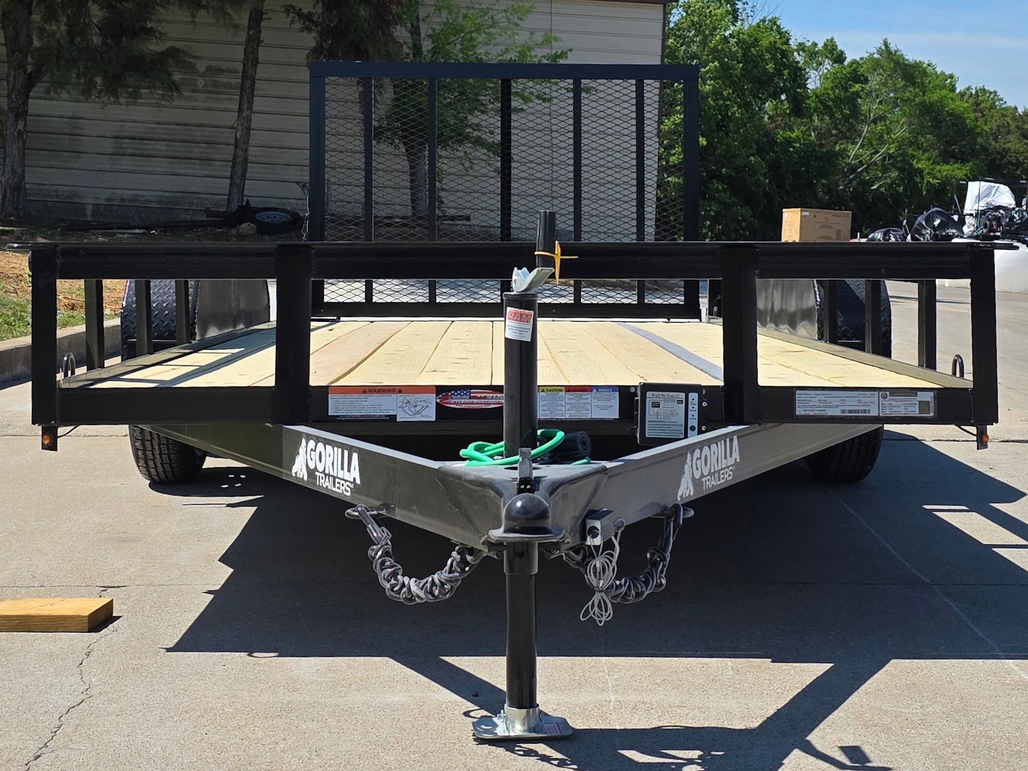 6’4″ x 16 Utility Trailer Double Axle Straight Deck With Gate Powder Coated (2) 3500lb Axles - Image 8