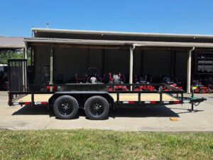 6’4″ x 16 Utility Trailer Double Axle Straight Deck With Gate Powder Coated (2) 3500lb Axles - Image 6