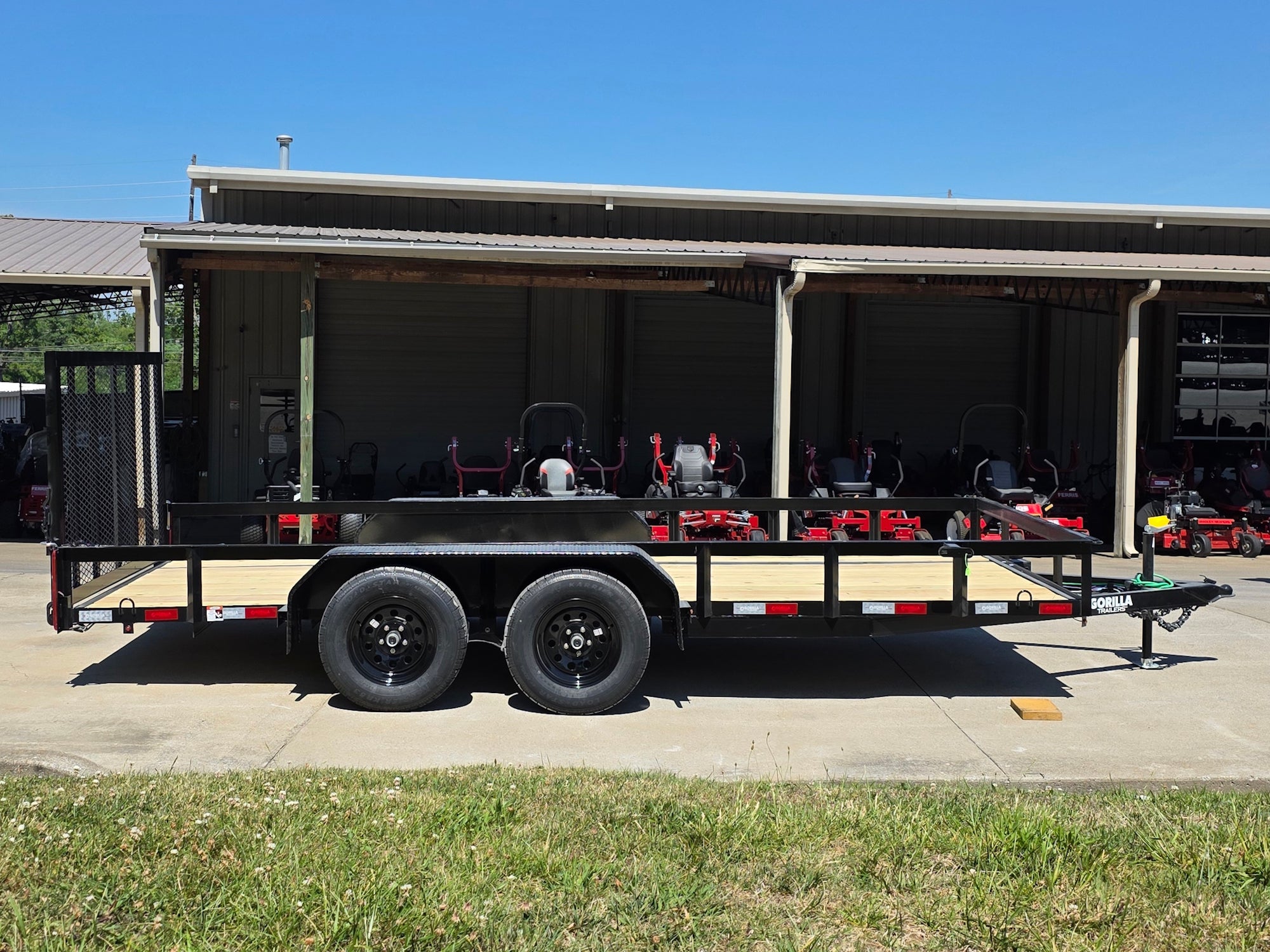 6’4″ x 16 Utility Trailer Double Axle Straight Deck With Gate Powder Coated (2) 3500lb Axles - Image 6