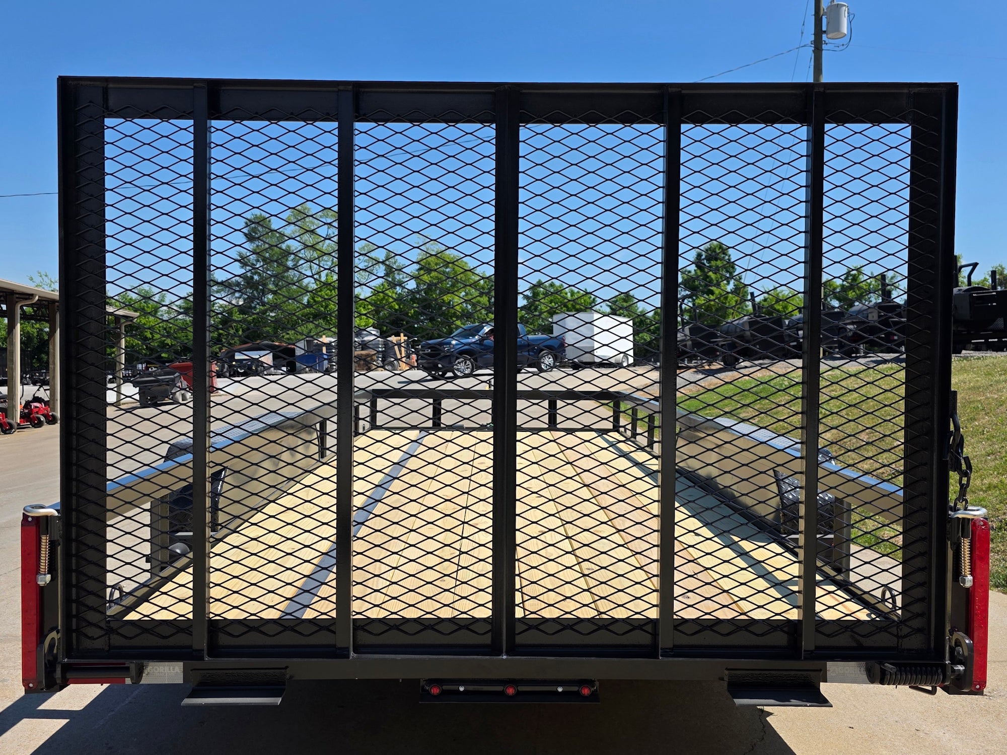 6’4″ x 16 Utility Trailer Double Axle Straight Deck With Gate Powder Coated (2) 3500lb Axles - Image 17