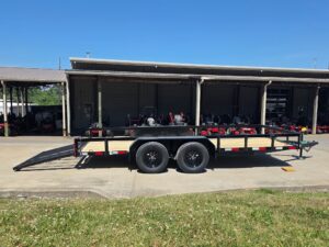 6’4″ x 16 Utility Trailer Double Axle Straight Deck With Gate Powder Coated (2) 3500lb Axles - Image 14