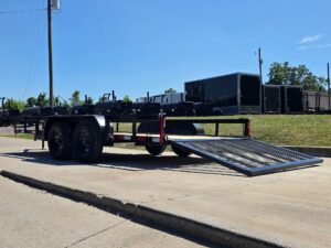 6’4″ x 16 Utility Trailer Double Axle Straight Deck With Gate Powder Coated (2) 3500lb Axles - Image 11