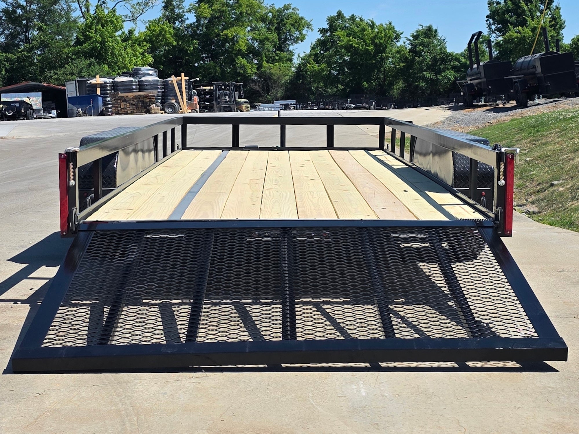 6’4″ x 16 Utility Trailer Double Axle Straight Deck With Gate Powder Coated (2) 3500lb Axles - Image 12