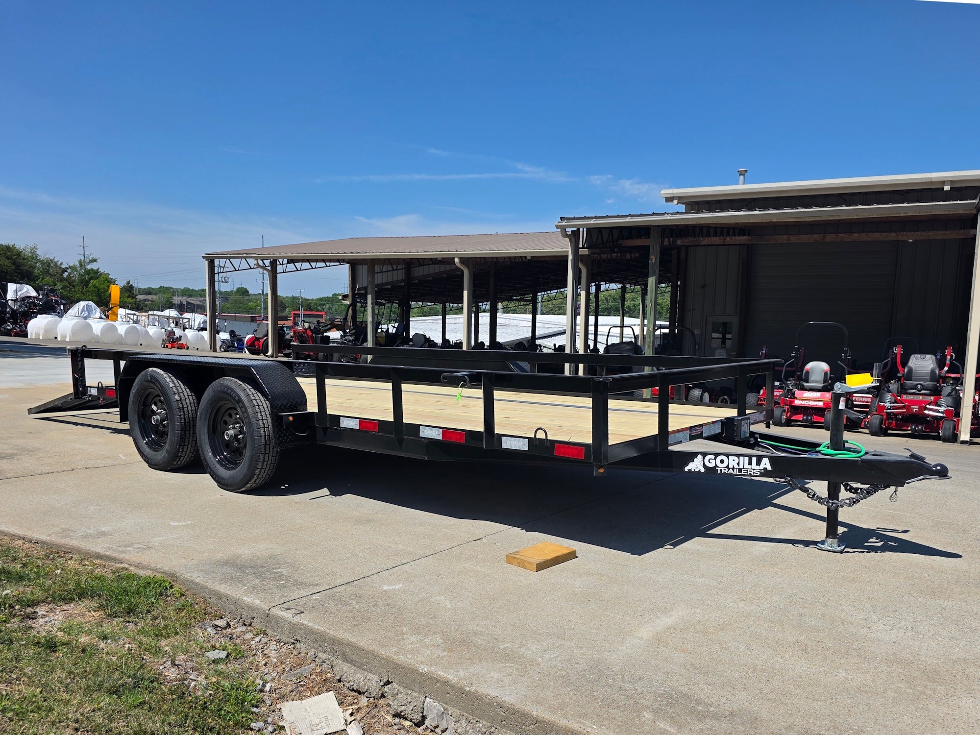 6’4″ x 16 Utility Trailer Double Axle Straight Deck With Gate Powder Coated (2) 3500lb Axles - Image 15