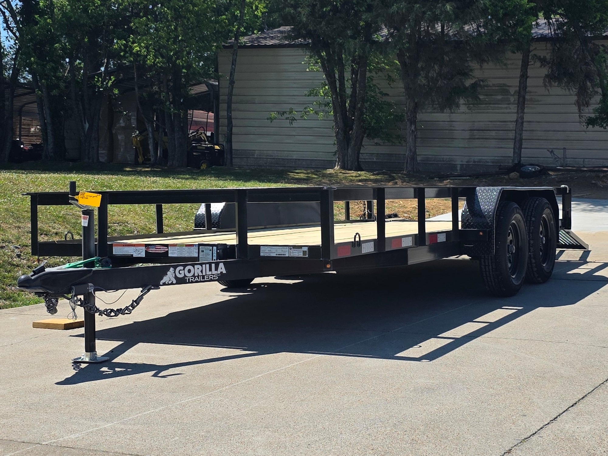 6’4″ x 16 Utility Trailer Double Axle Straight Deck With Gate Powder Coated (2) 3500lb Axles - Image 9