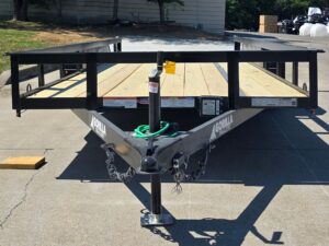 6’4″ x 16 Utility Trailer Double Axle Straight Deck With Gate Powder Coated (2) 3500lb Axles - Image 16