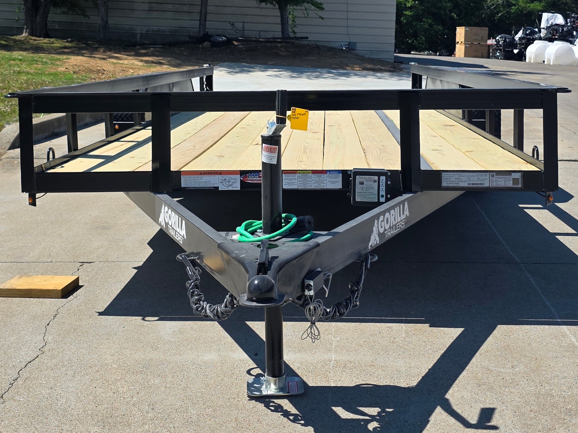 6’4″ x 16 Utility Trailer Double Axle Straight Deck With Gate Powder Coated (2) 3500lb Axles - Image 16