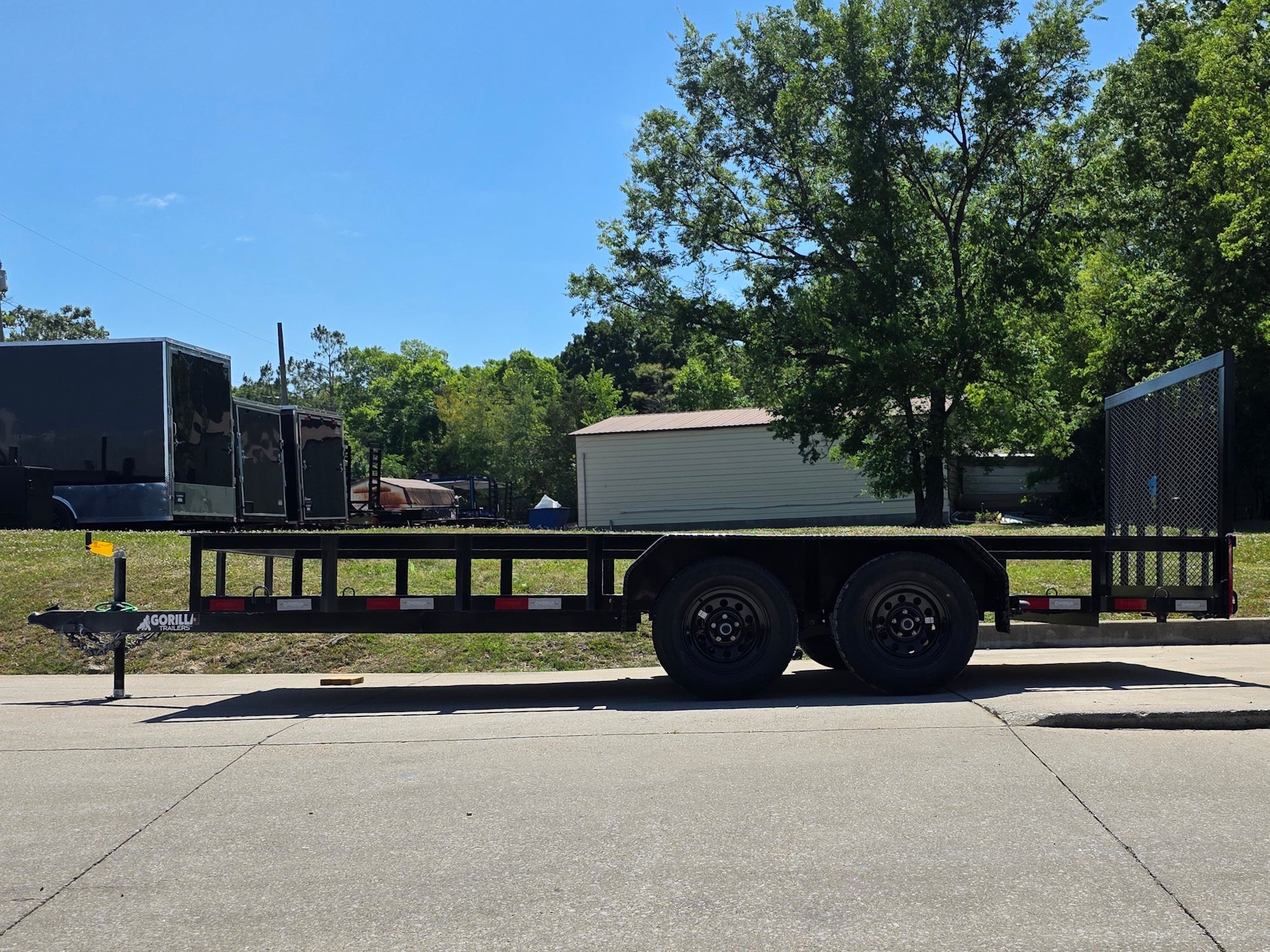 6’4″ x 16 Utility Trailer Double Axle Straight Deck With Gate Powder Coated (2) 3500lb Axles - Image 2