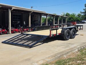 6’4″ x 16 Utility Trailer Double Axle Straight Deck With Gate Powder Coated (2) 3500lb Axles - Image 13