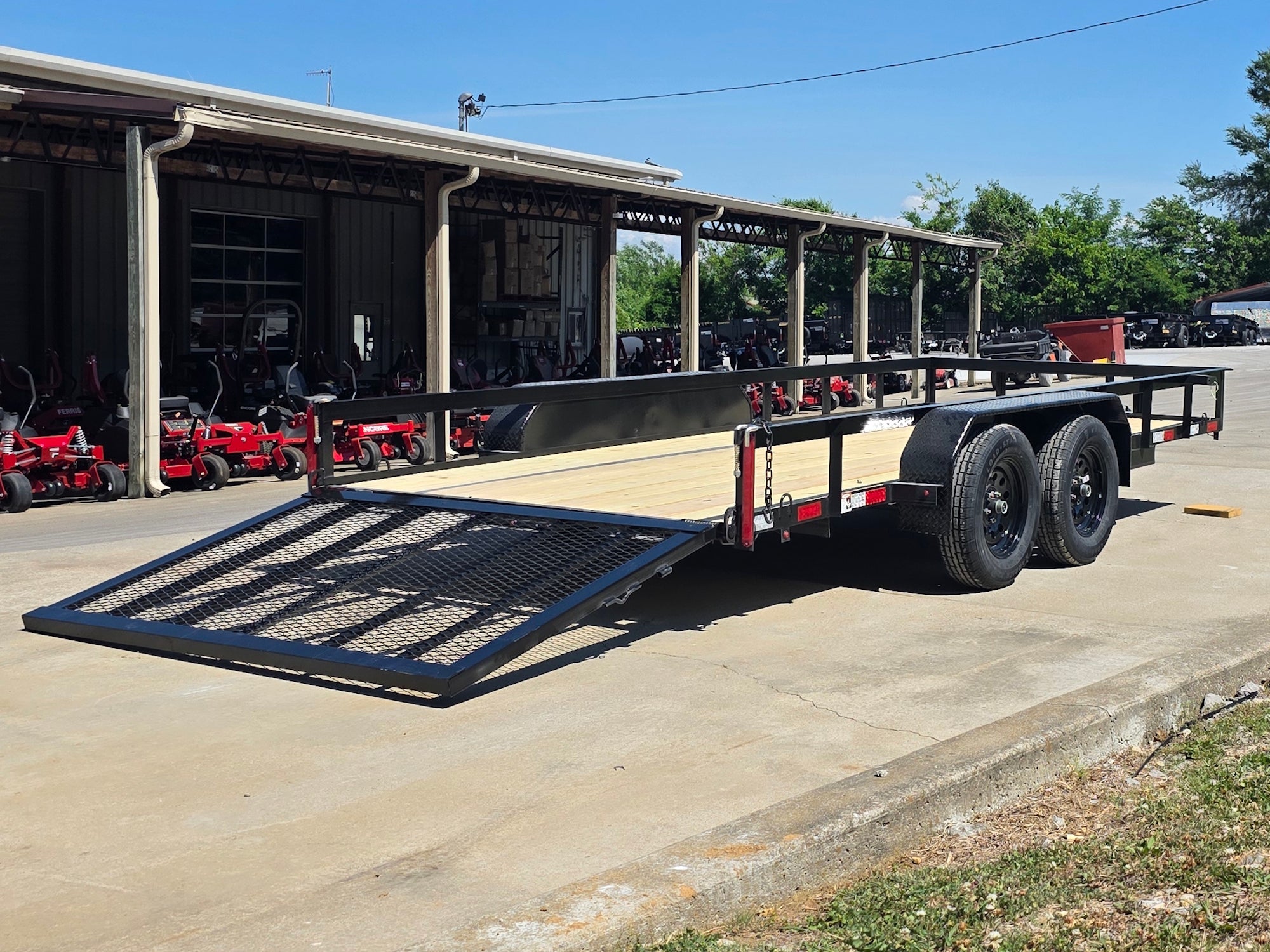 6’4″ x 16 Utility Trailer Double Axle Straight Deck With Gate Powder Coated (2) 3500lb Axles - Image 13