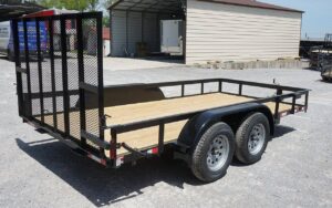 Utility Trailer 6.4′ x 14′ Spring Assist A-Frame Tall Gate Double Axle 7K GVWR - Image 6