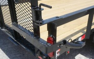 Utility Trailer 6.4′ x 14′ Spring Assist A-Frame Tall Gate Double Axle 7K GVWR - Image 9