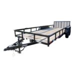 7×18 Dovetail Utility Trailer with gate (2) 3,500lb Axles 7K GVWR
