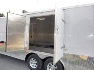 Enclosed Trailer 8.5′ X 24′ White – Cargo Bike Car Hauler Storage - Image 9
