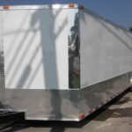 Enclosed Trailer 8.5’x26′ White – Car Motorcycle Hauler Storage